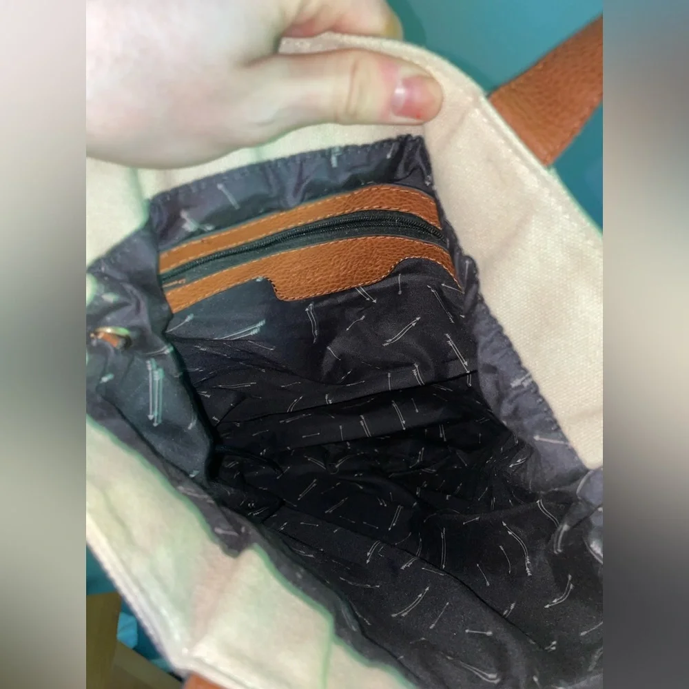 Free People Canvas Vegan Leather Tote Bag - Picture 4 of 6